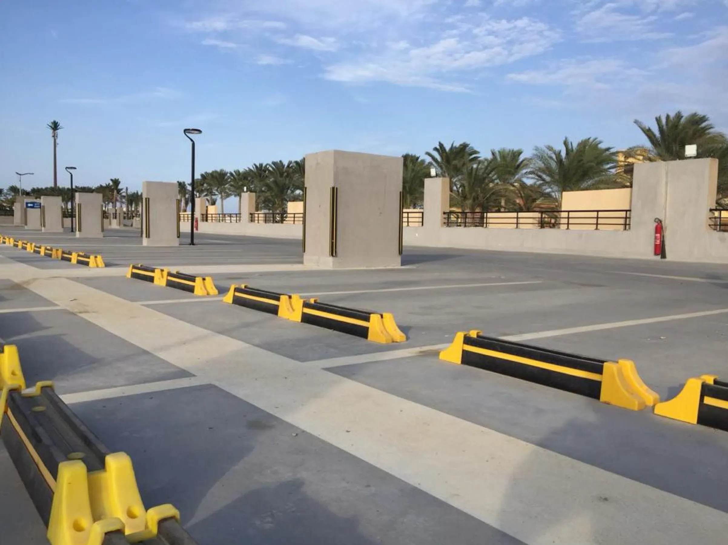 Torino rubber road safety profile bolted into asphalt on a completed project